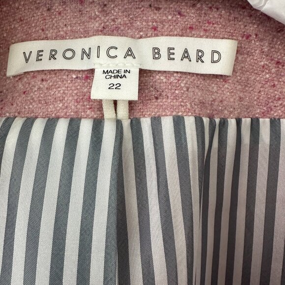 Veronica Beard | Pink Tweed Blazer | 22W - Picture 6 of 7
